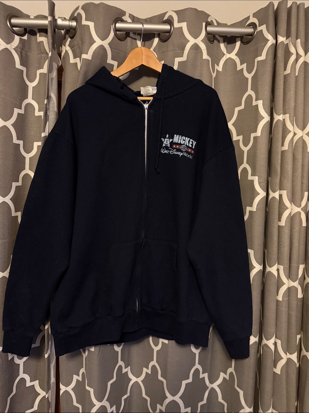 Disney Blue Mickey Walt Disney World Zip Hoodie XXL